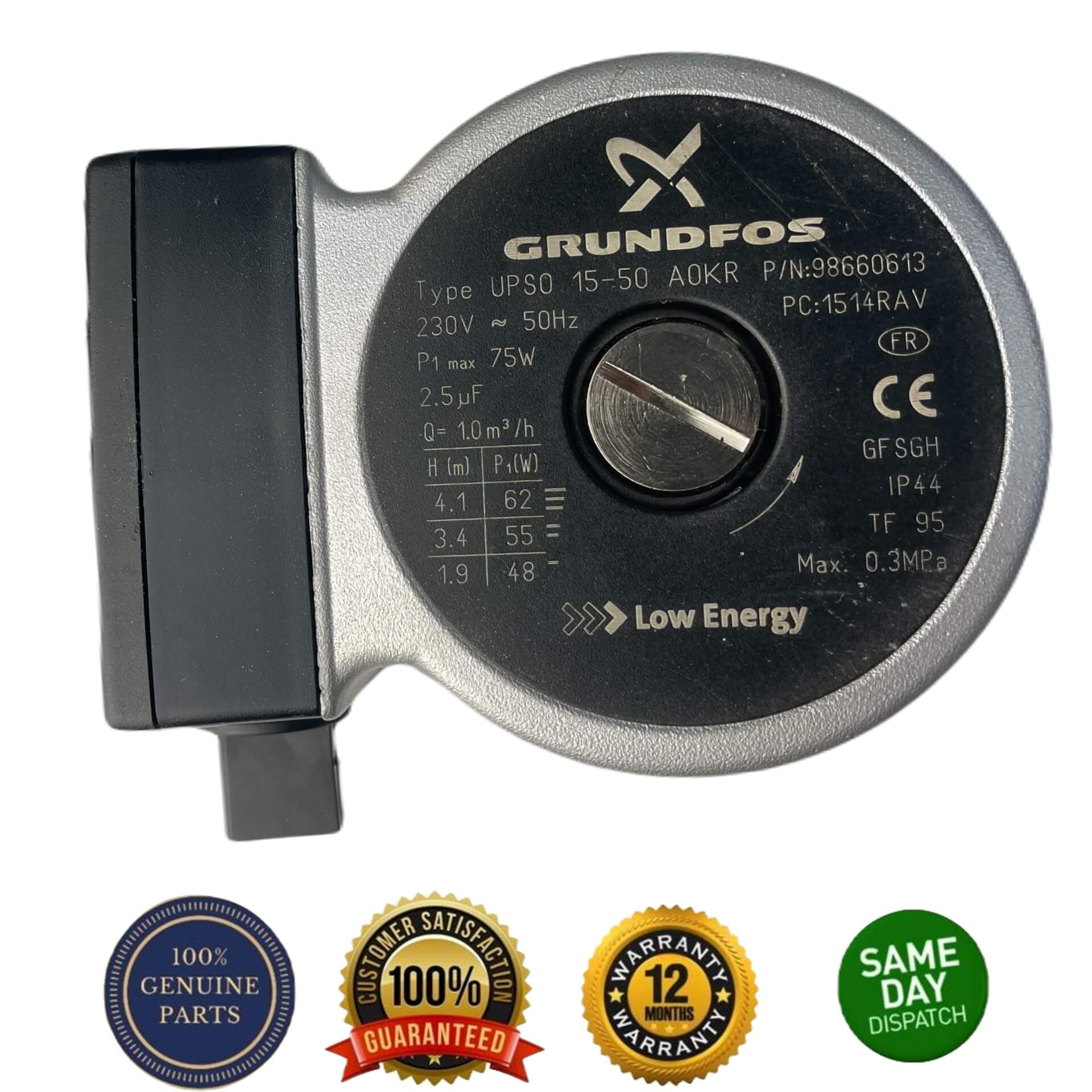 GRUNDFOS PUMP 98660613 UPSO 15-50 AOKR LOW ENERGY | eBay UK